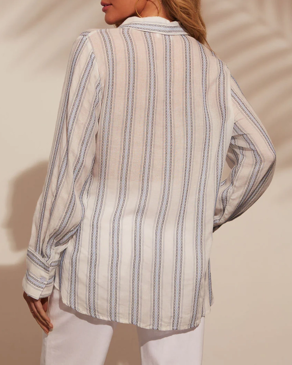 Genoa Long Sleeve Striped Blouse