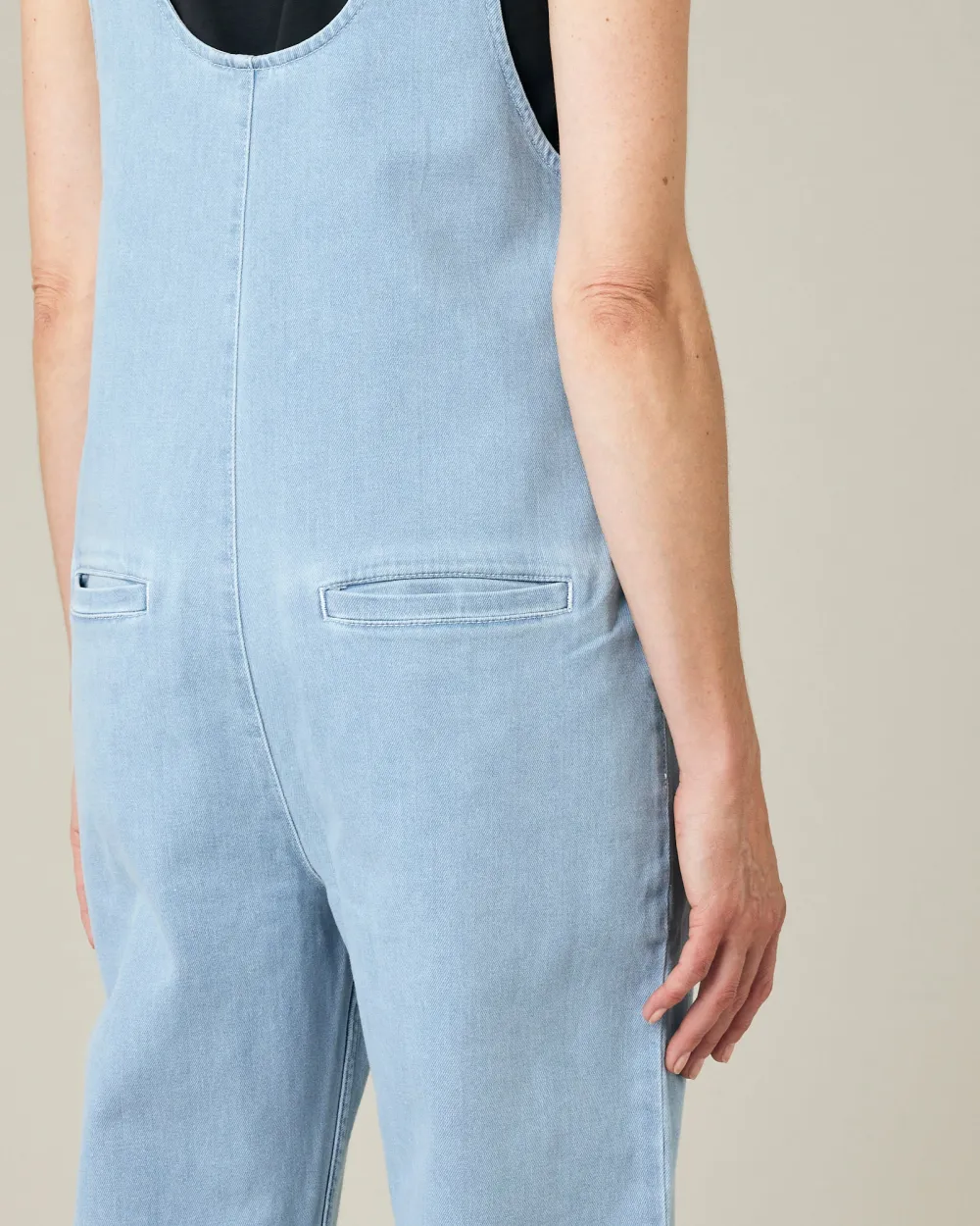 LIGHT BLUE DENIM JUMPSUIT