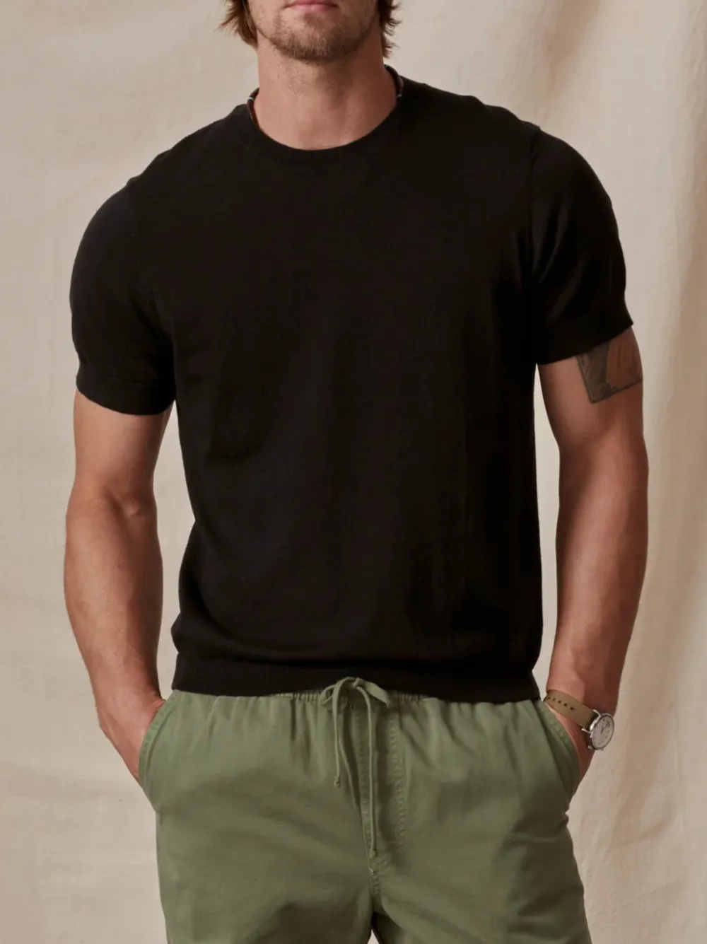 Solid Daily Round Neck Short Sleeve Top