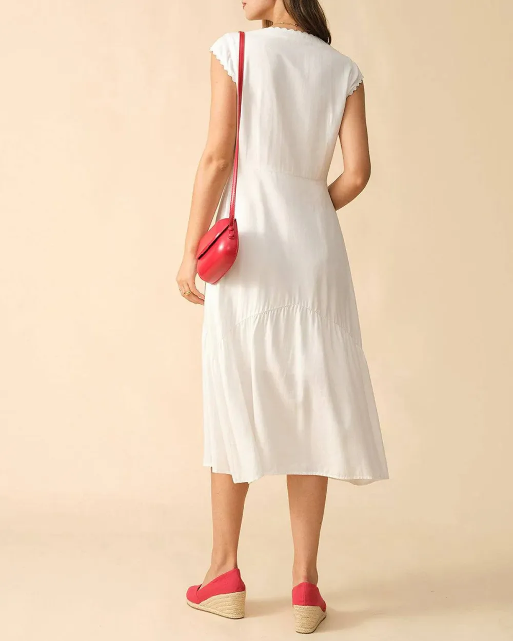 Long white all-match casual dress