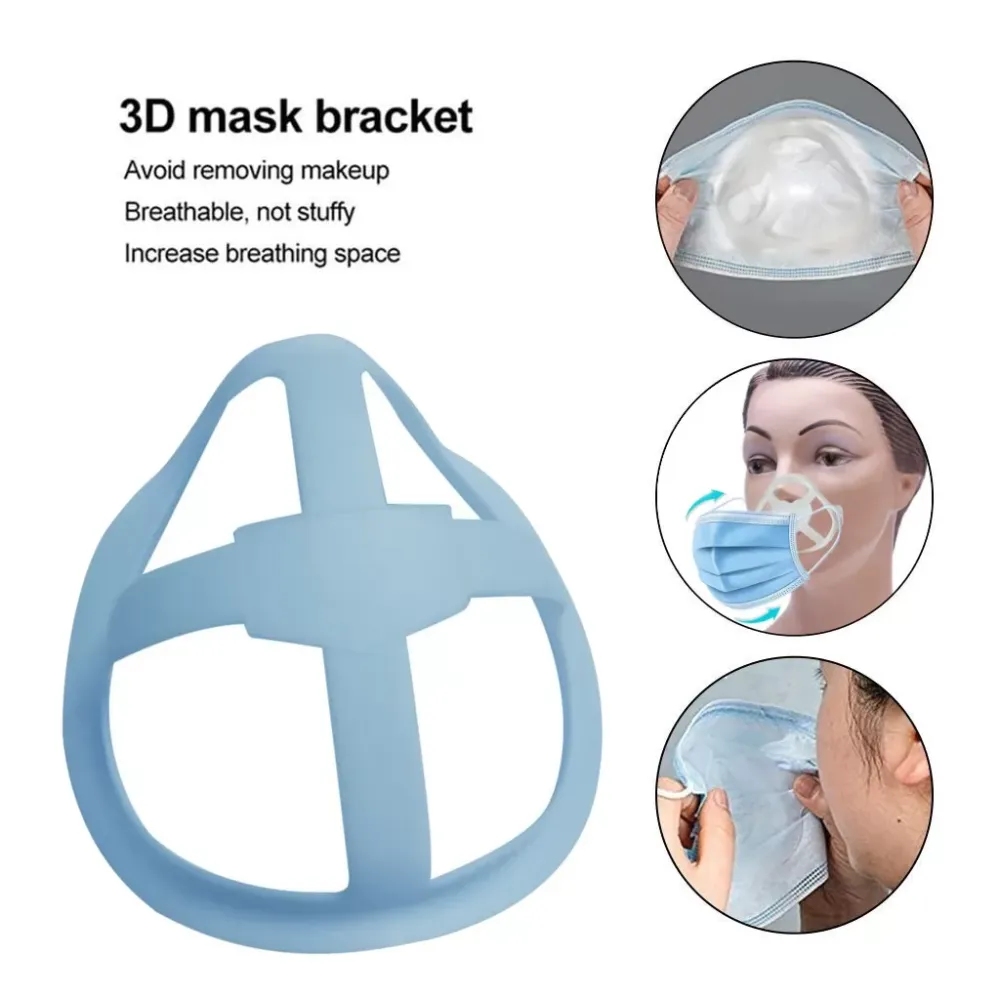 100Pcs 3D Face Masks Bracket Mouth Separate Inner Stand Holder Breathing Space Fixed Extended Comfortable Face Mask DIY