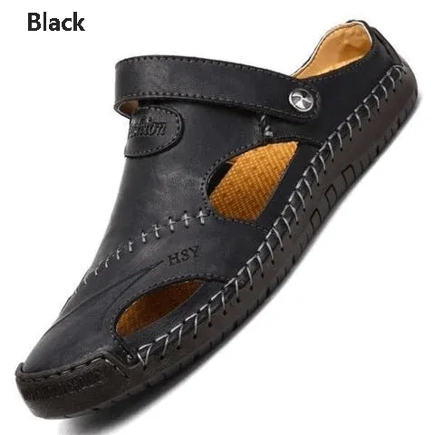 🔥Prime Day Sale 70% OFF - 💥Large Size Soft Leather Men's Outdoor Corrective Sandals