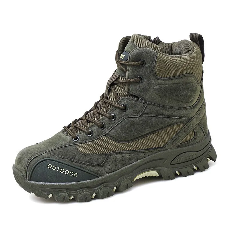 Men Waterproof Safety Work Boots Outdoor Trekking Combat Boots