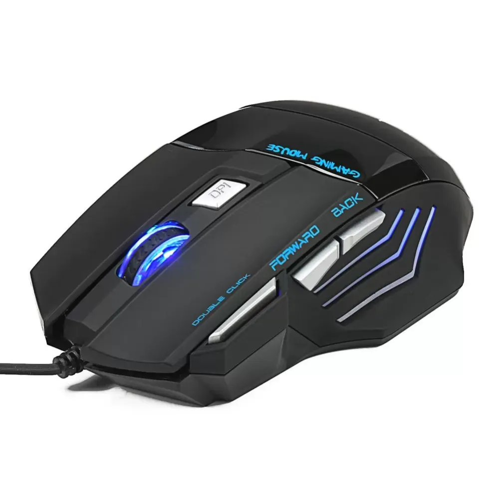 Ergonomic 5500dpi 7-Key programmable professional game mouse, colorful light, suitable for notebook and desktop computers