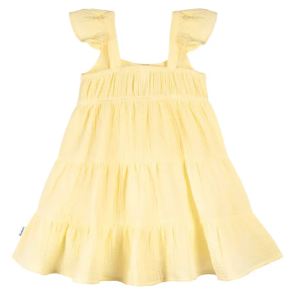 Toddler Girls Yellow Tiered Dress