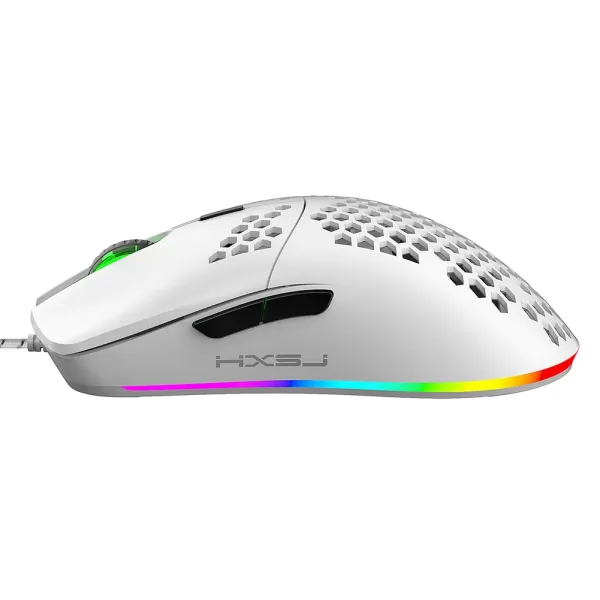 Ergonomic design 6400DPI RGB Gaming Mouse Honeycomb Shell 6 Macro Programmable Buttons，suitable for laptop and desktop