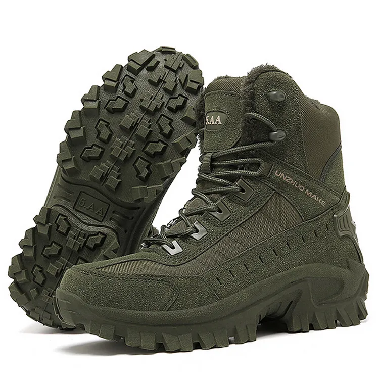 Men's Winter Warm Combat Boots Waterproof Non-Slip Hiking Boots Work Boots (Insulated Version)