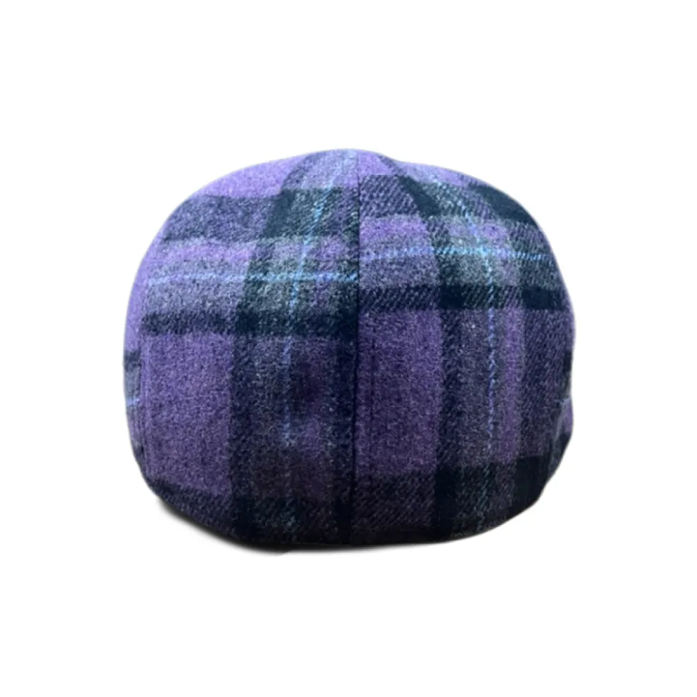 The Violet Rose Plaid Peaky Cap - Purple Plaid