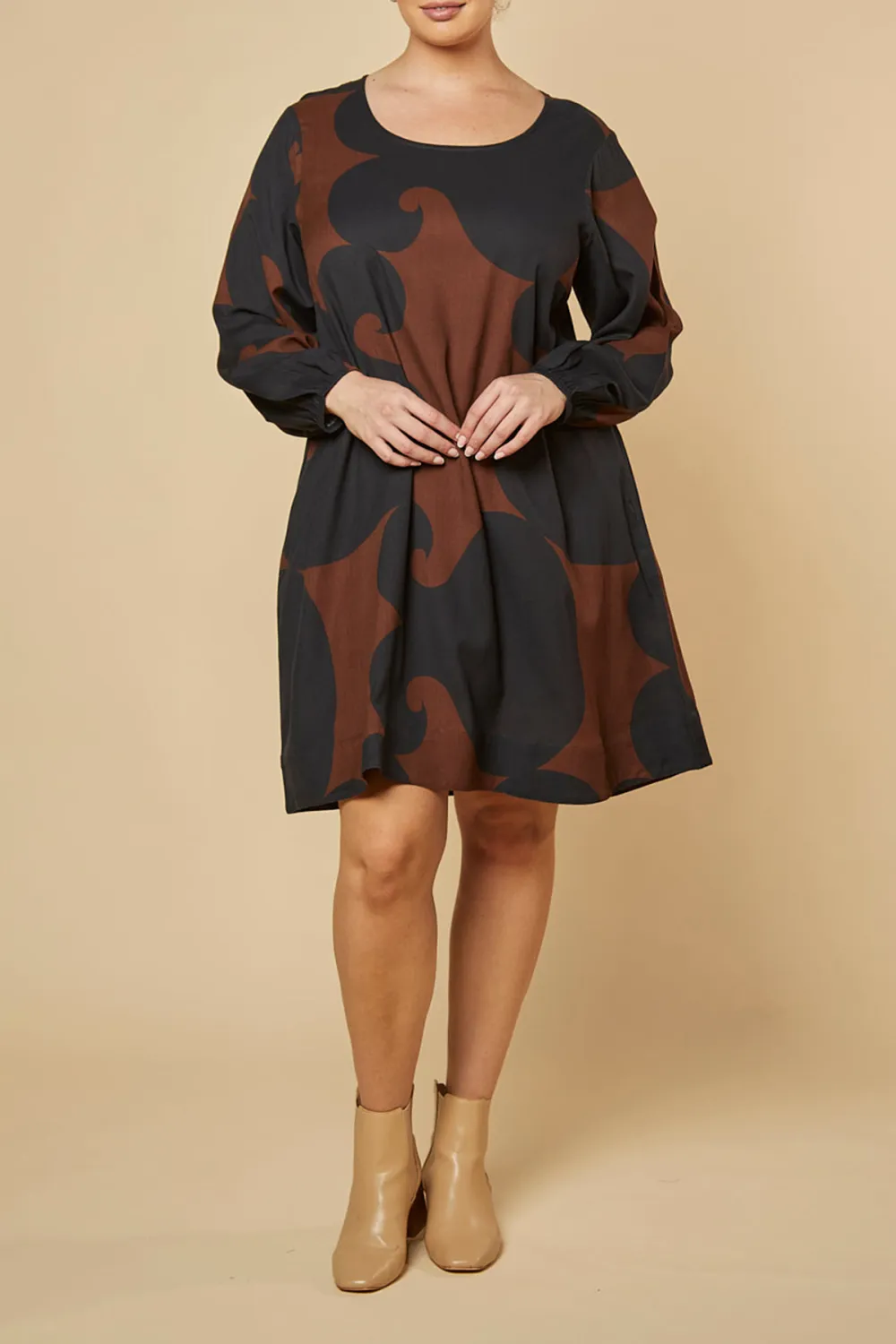 Hazel Short A-Line Tunic Dress in Soho