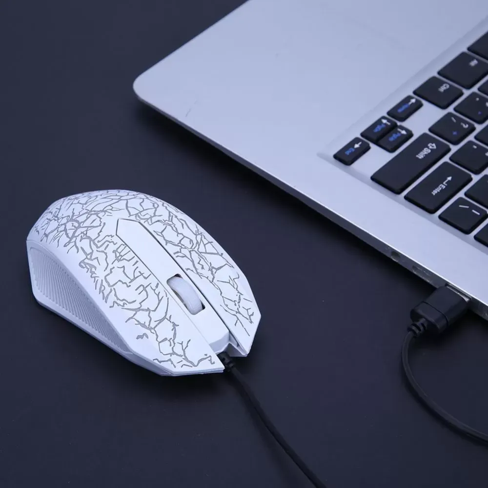 Colorful backlight USB 3-button home game office wired mouse, photoelectric 2400dpi, suitable for laptop and desktop