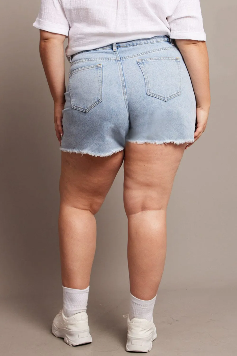 Denim Relaxed Shorts High Rise