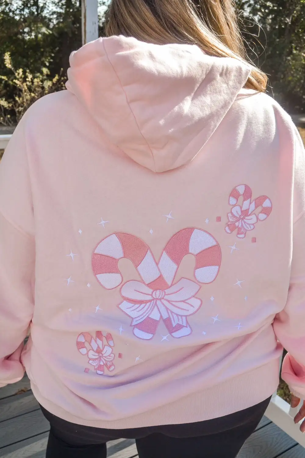 Light Pink Candy Cane Wonderland Hoodie