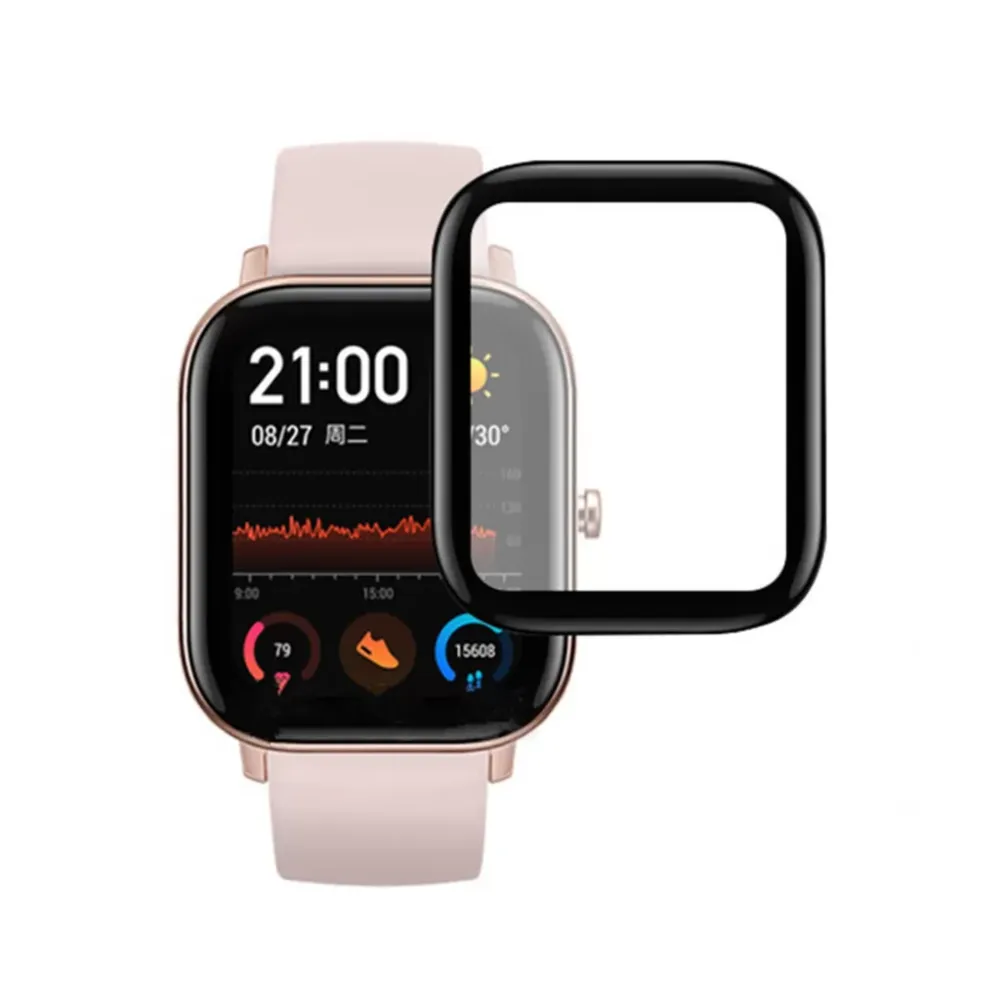 1PC Clear Ultra Film Tempered PET Screen Protector for AMAZFIT GTS Smart Watch SmartWatch band Explosion-Proof Protective Glass