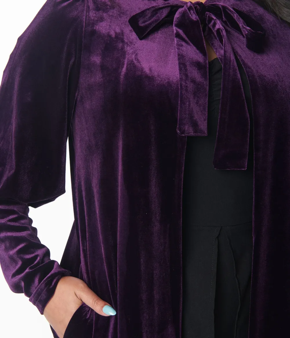 Purple Velvet Leota Duster