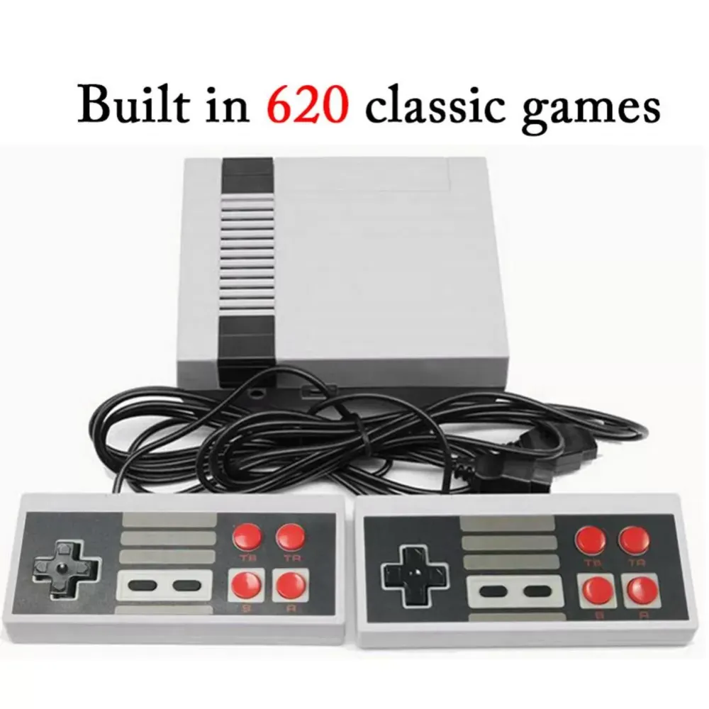 Mini TV Handheld Video Game Console AV Port 8Bit Retro Gaming Player Built-in 620 Classic Games