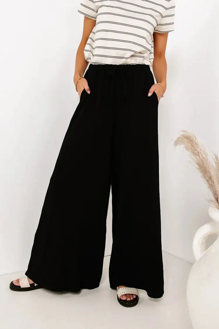 BRANDI WIDE LEG PANTS IN BLACK