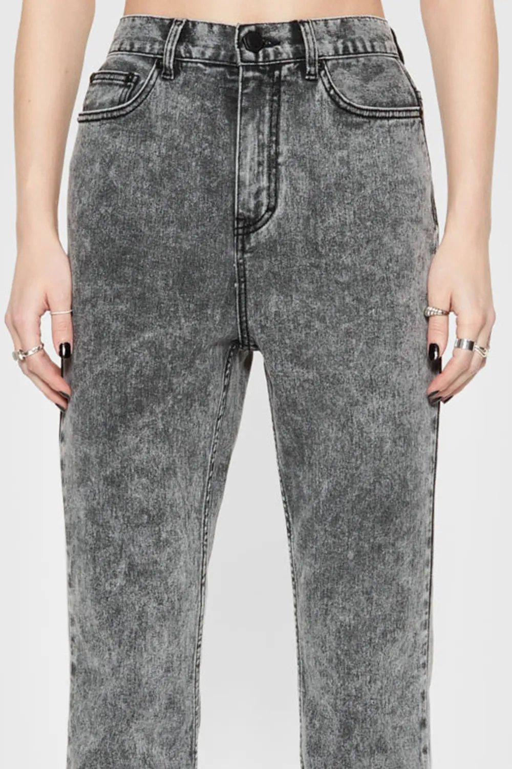 Charcoal Gray Straight Pants