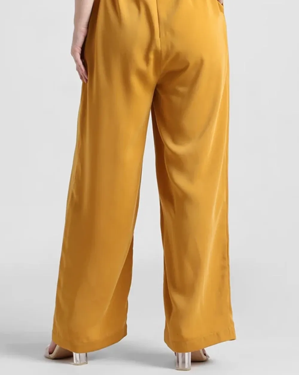 Yellow Tie-Up Belt Jumpsuit