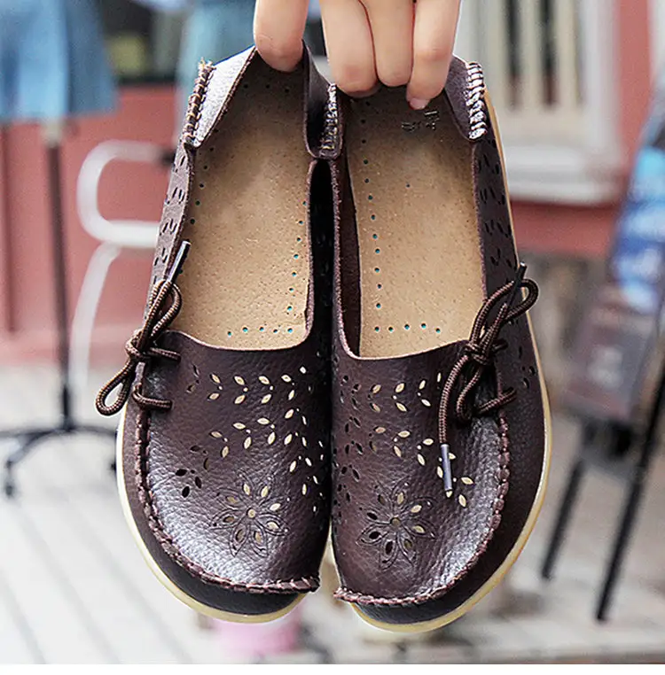 Cilool Leather Loafers Flats Lo51