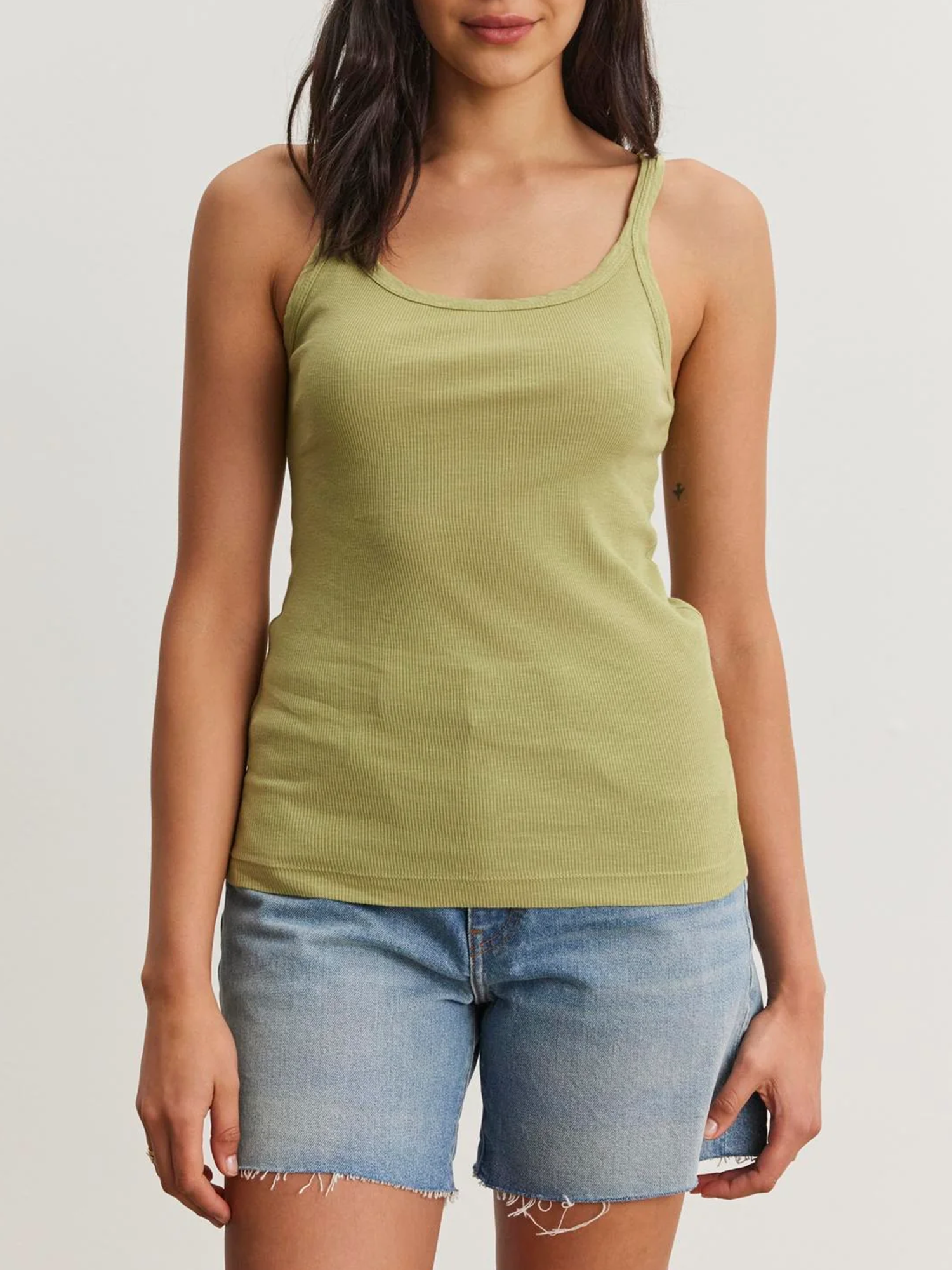 Aliza Ribbed Cotton Layering Tank