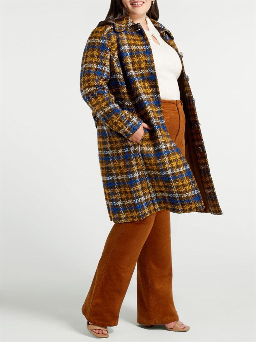 Flannel Plaid Jacket With Pockets