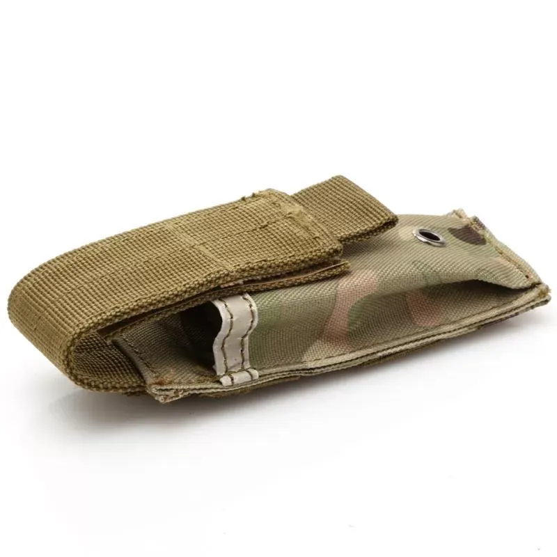 Tactical Single Pistol Magazine Pouch Military Molle System Pouch Knife Flashlight Sheath Pouch Hunting Camo Bags