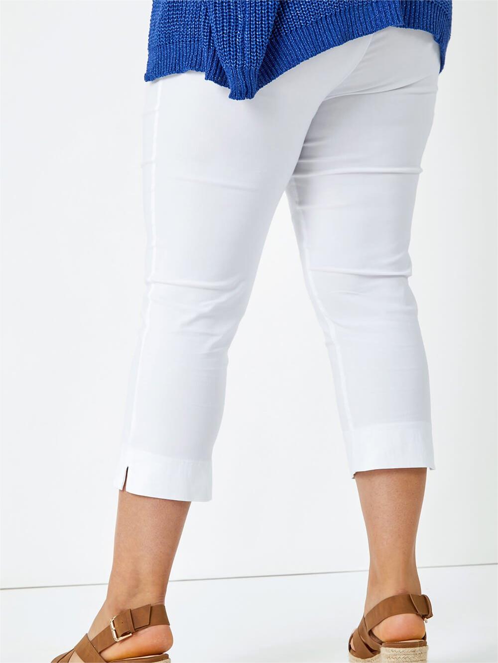 White oversized tight pants