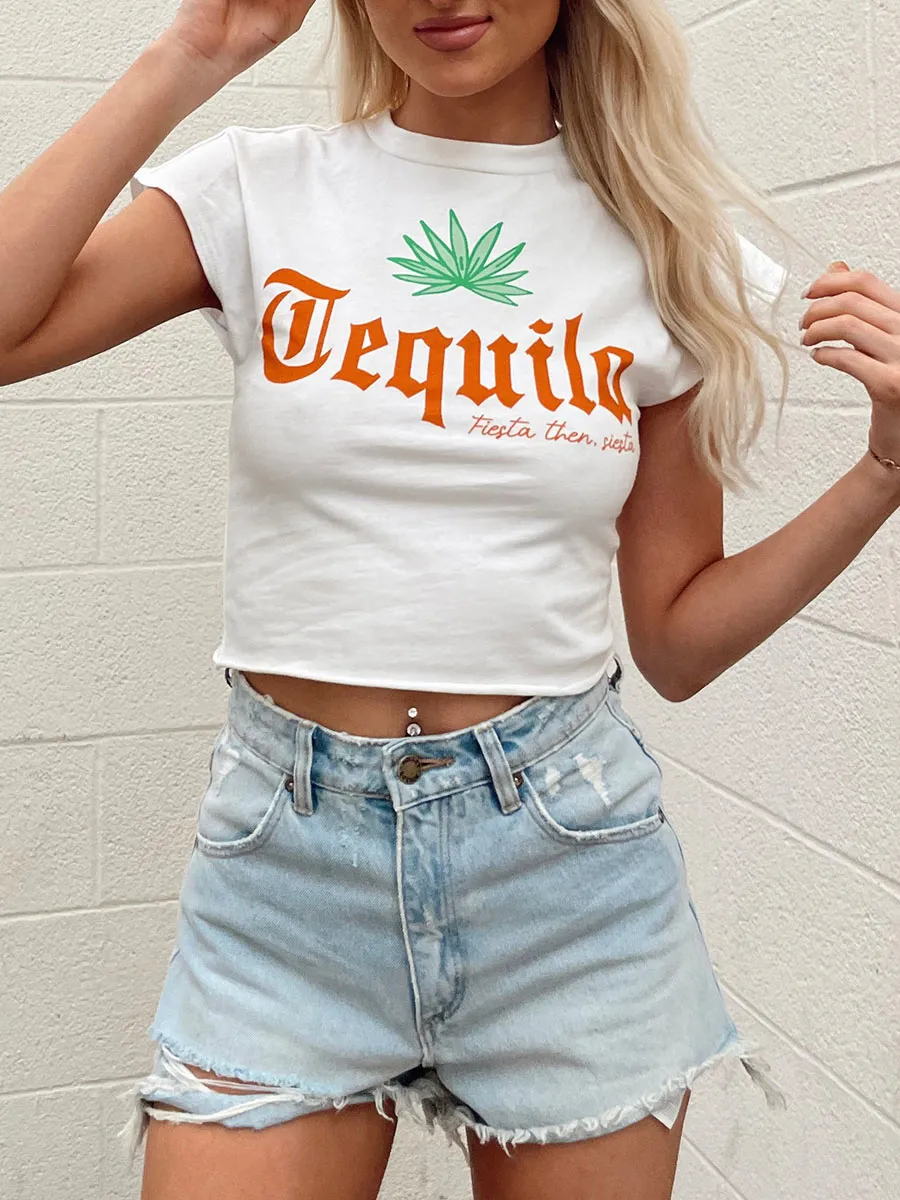 Tequila Fiesta Than Siesta Baby Tee