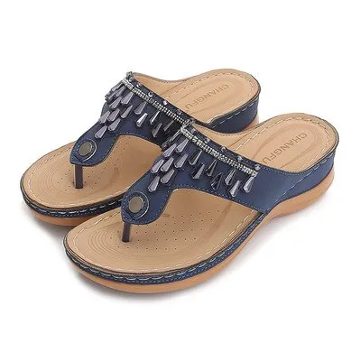 Summer Women Casual Sandal Fashion Ladies Bling Sewing Sandals