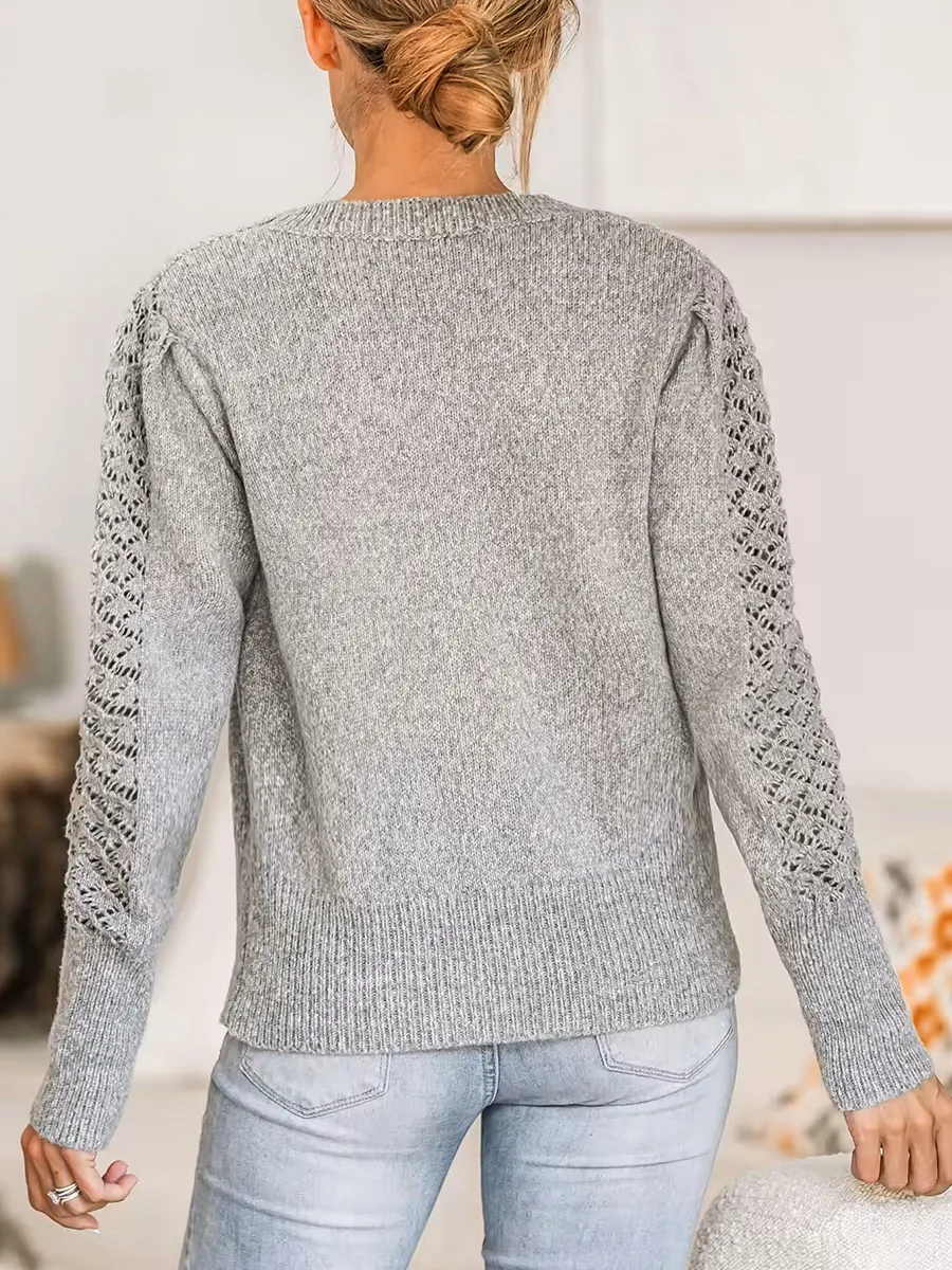 Charcoal Cutout Fitted Sweater