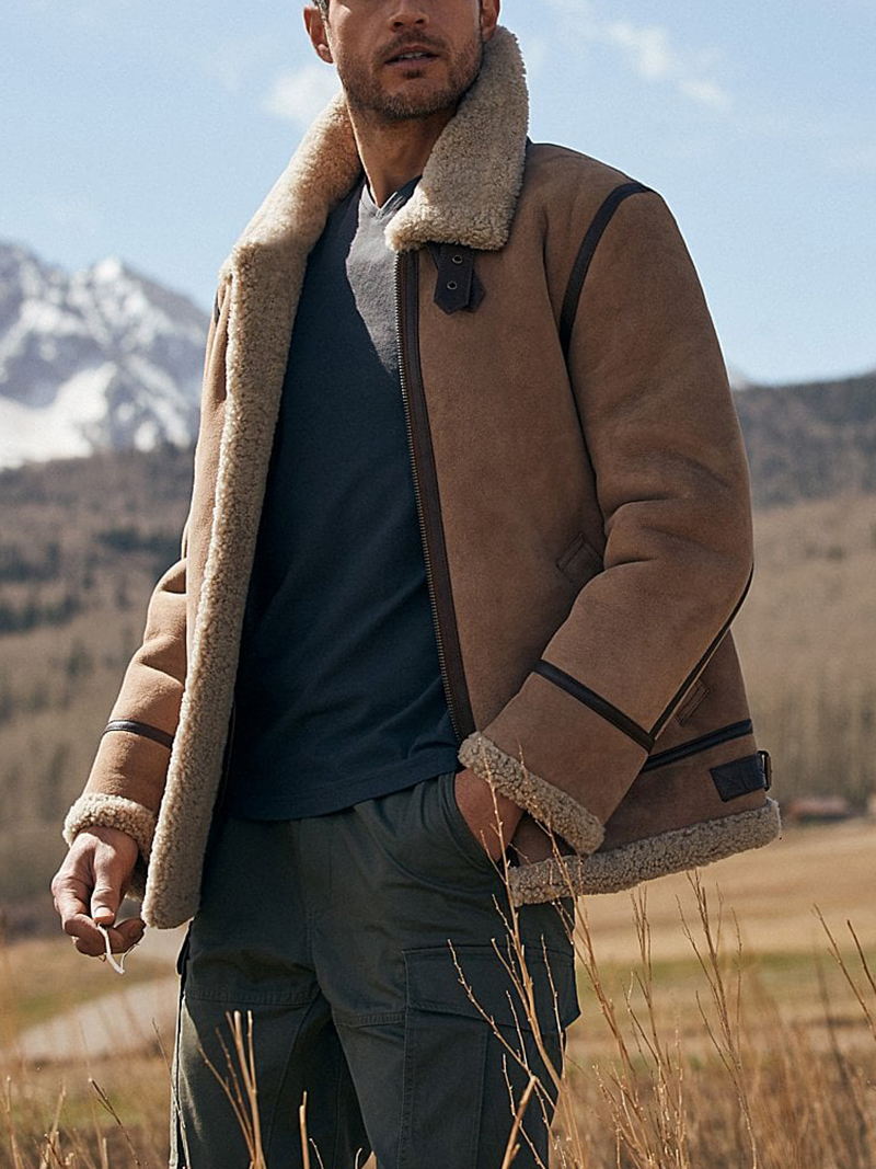 Men's B-3 Sheepskin Bomber Jacket