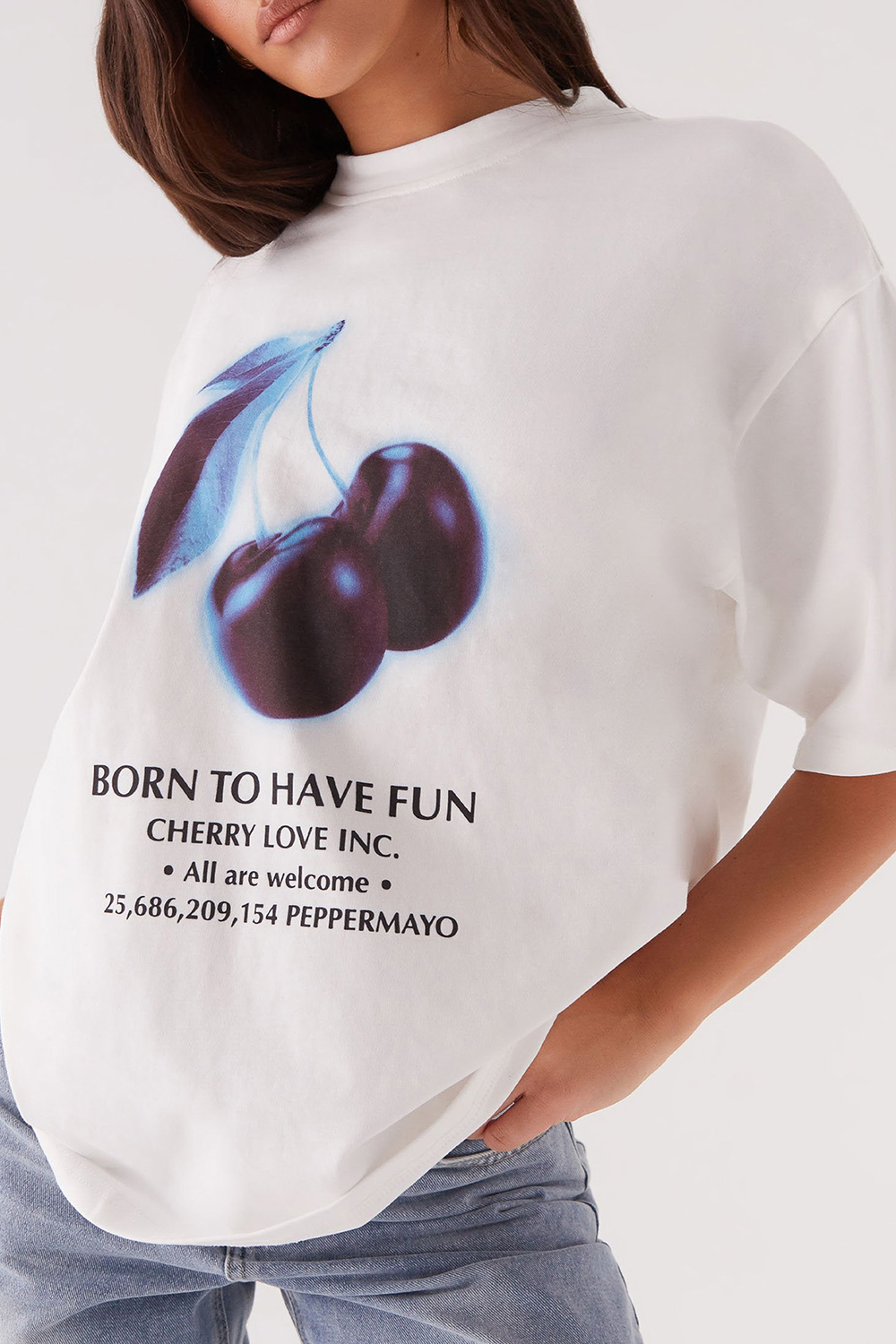 Born To Have Fun Oversized Graphic Tee