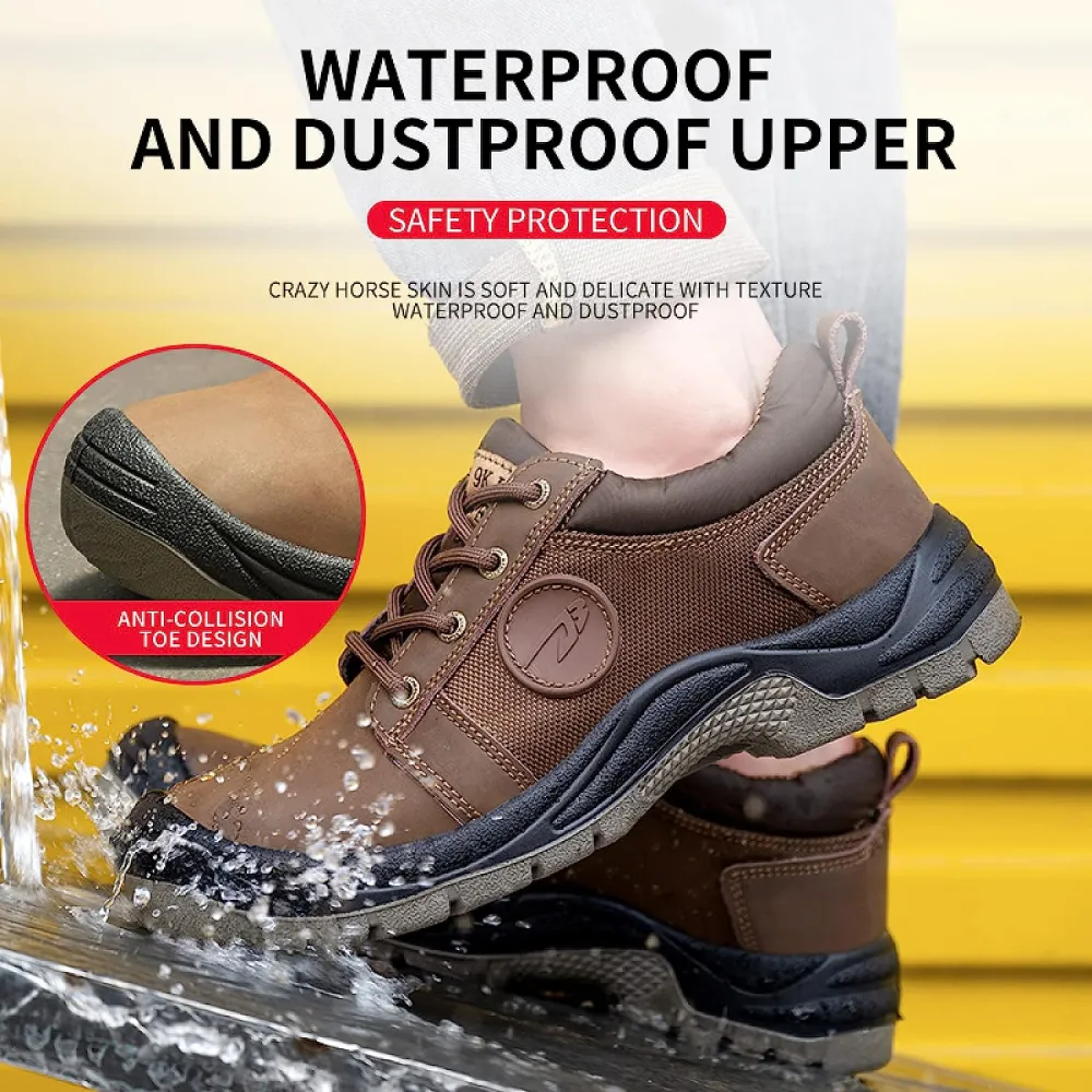 Mens Lightweight Steel Toe Safety Shoes Work Boots Sneakers Industrial and Construction Shoes