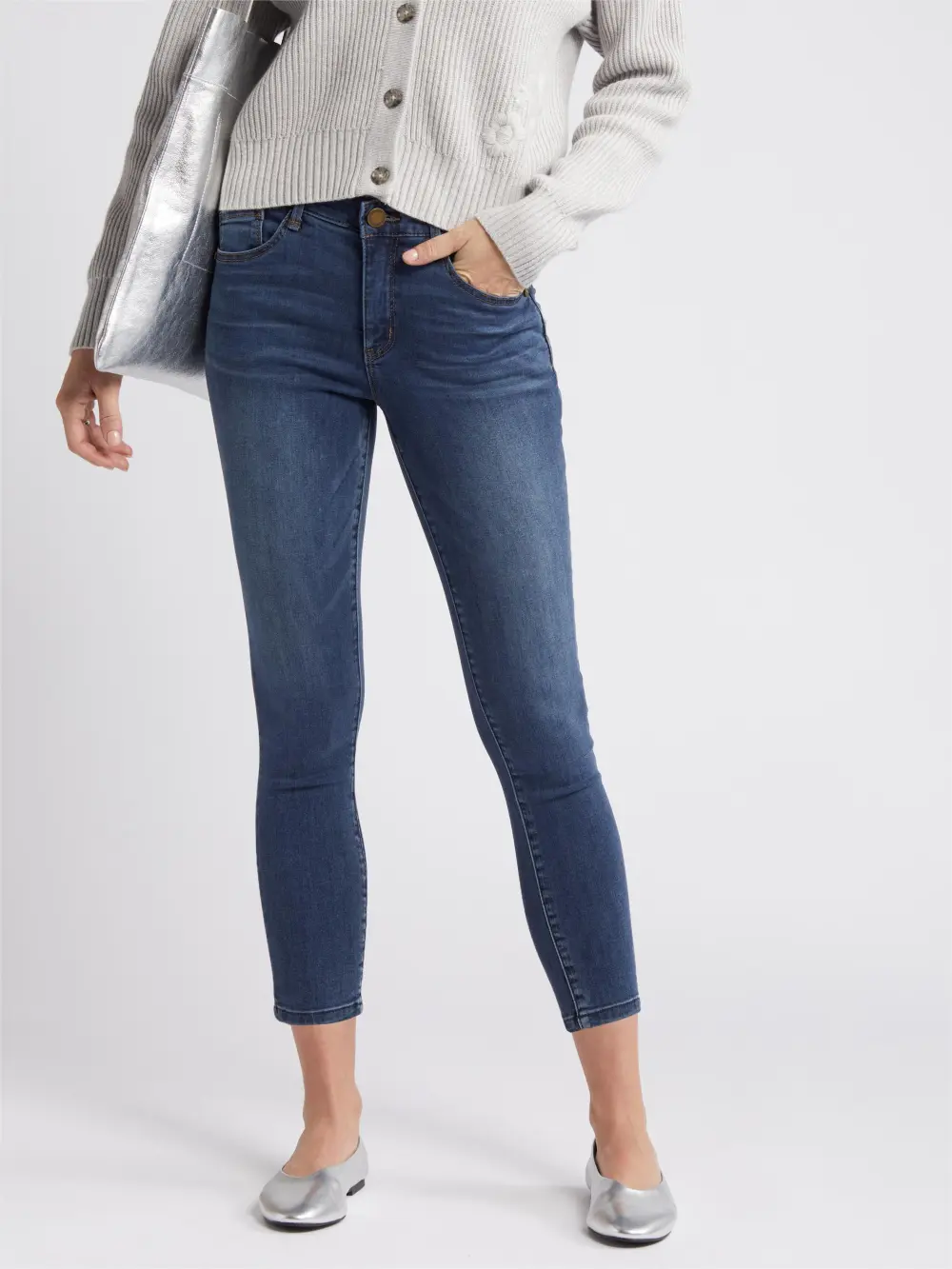 High Waist Skinny Ankle Jeans