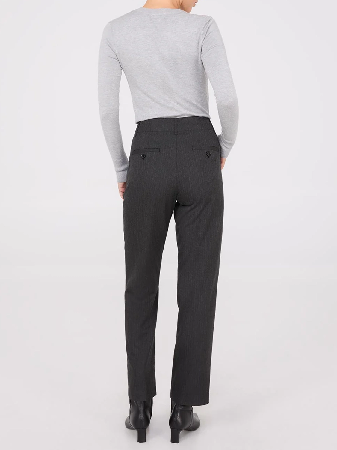 Herringbone Straight Leg Pants