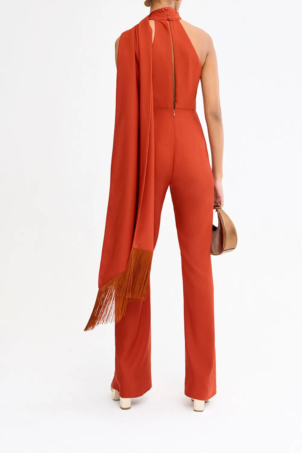 Solid Color Halterneck Luna Jumpsuit