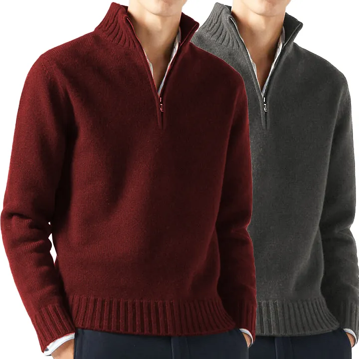 Men's Lapel Knitted Cashmere Sweater Cardigan