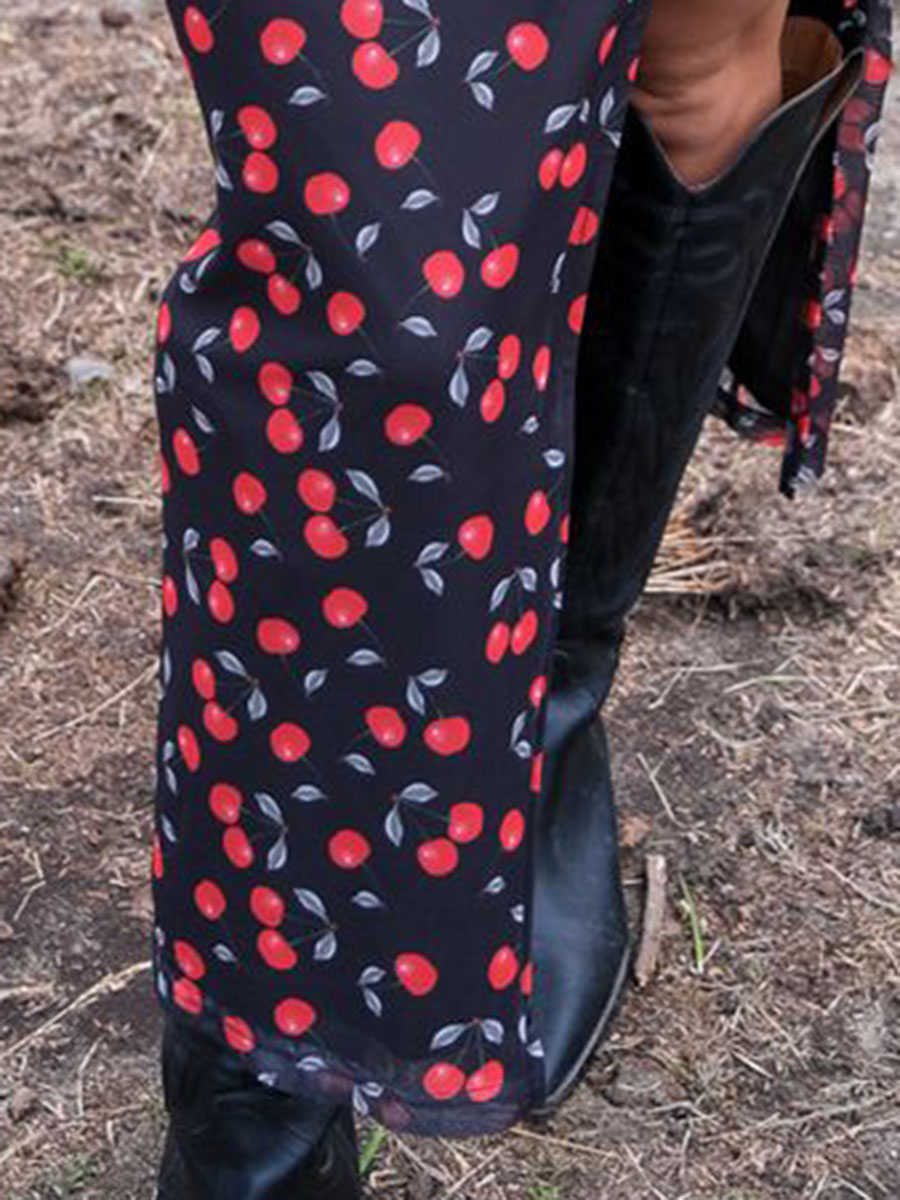 Cherry On Maxi Skirt