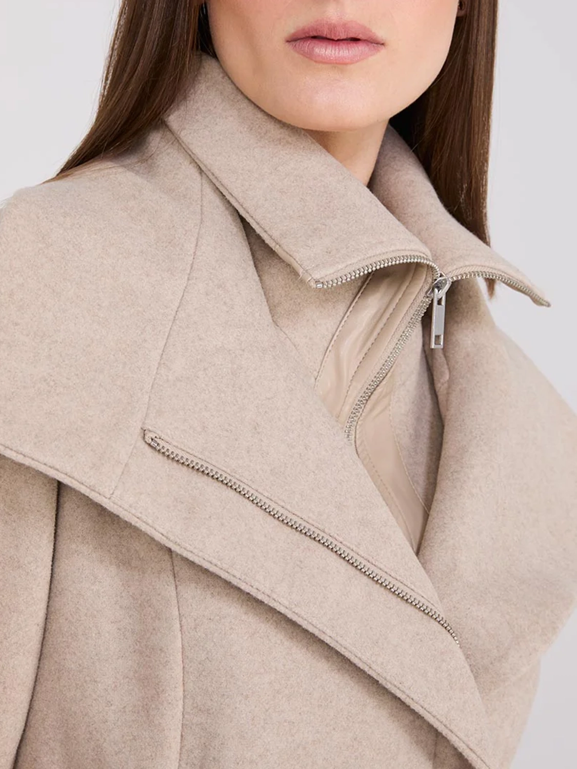 Wide Lapel Wrap Coat