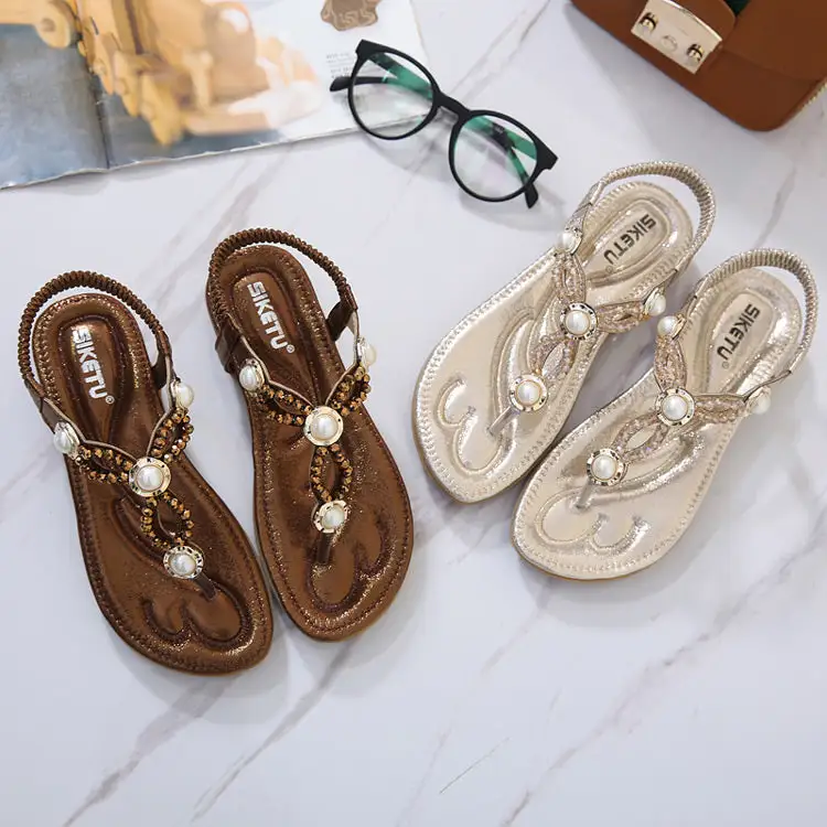 Cilool Elegant FashionCasual  Rhinestone  Sandals