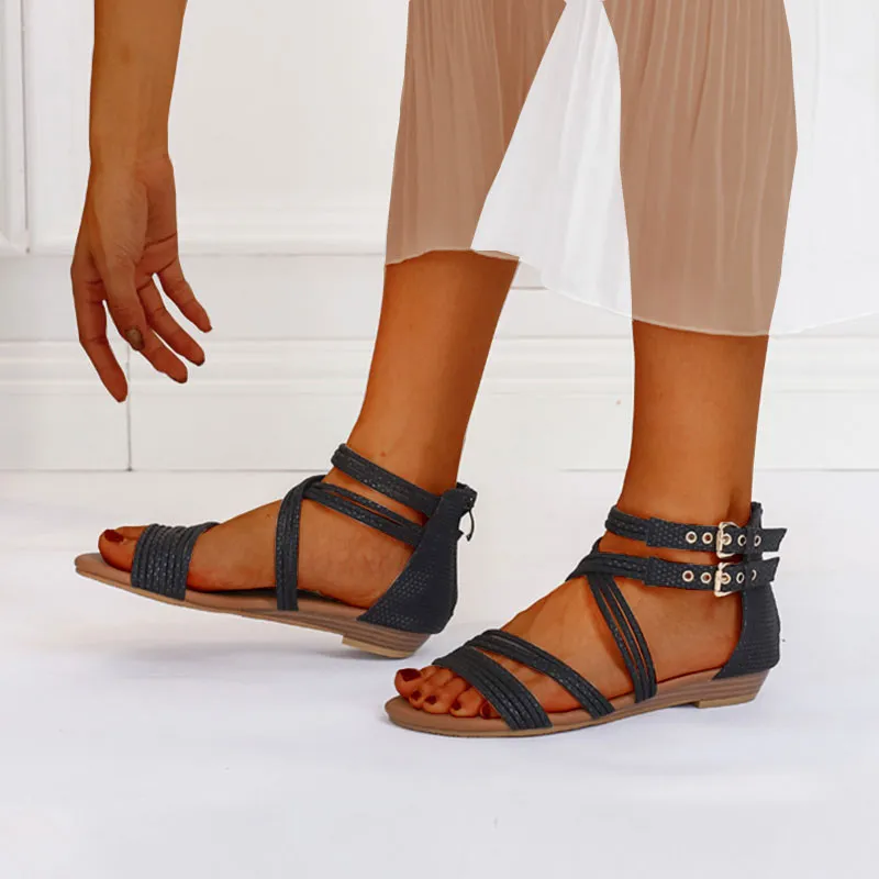 Cilool Cross-Strap Rome Soft Bottom Comfort  Sandals