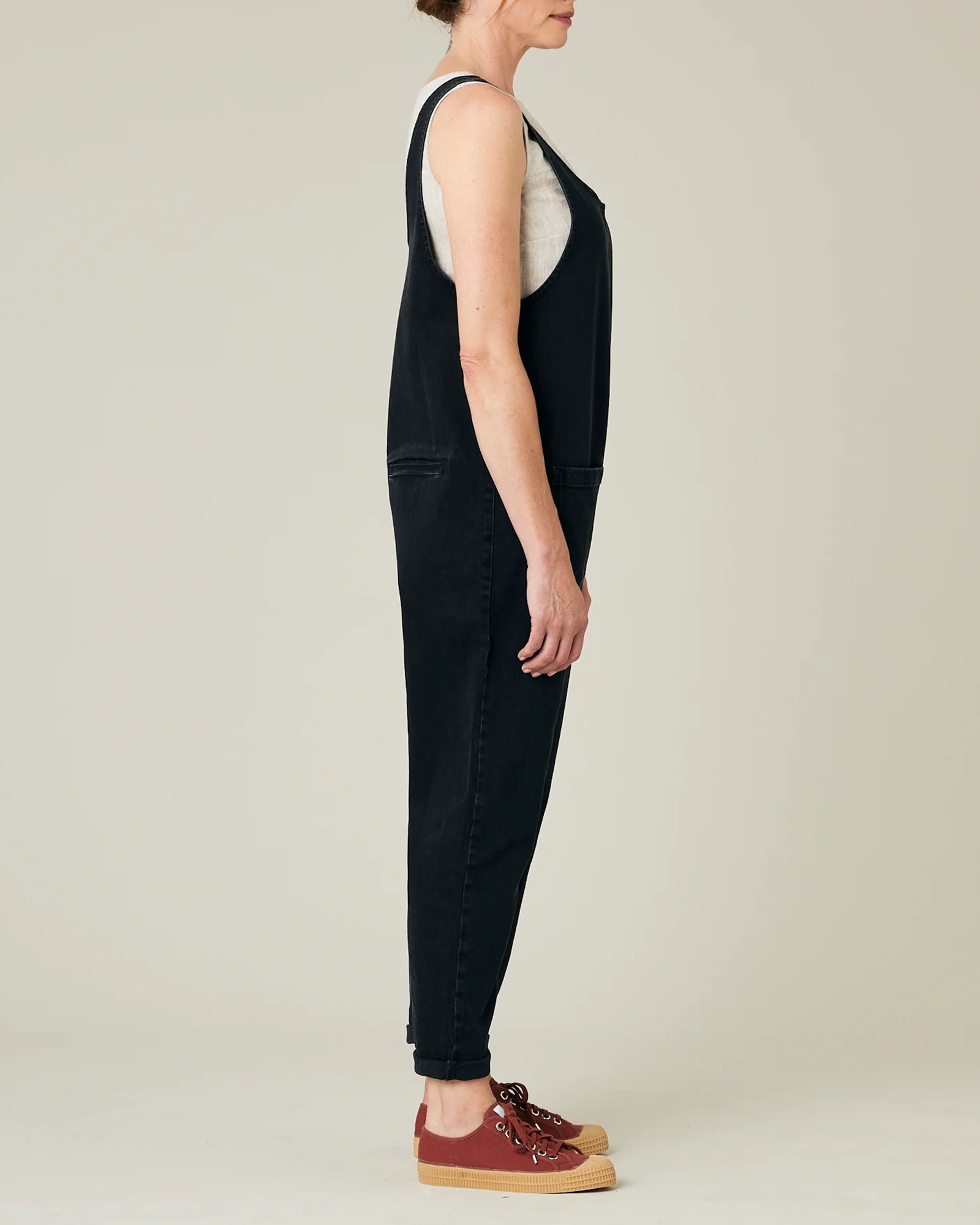 BLACK DENIM JUMPSUIT