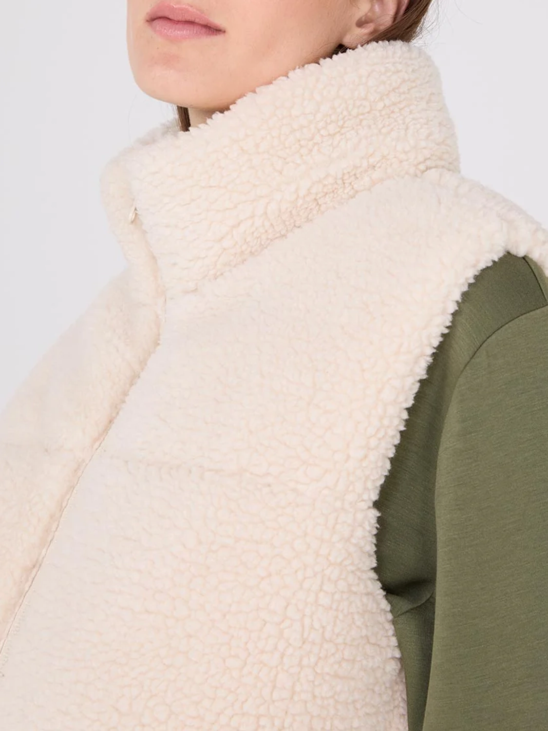 High Collar Sherpa Vest