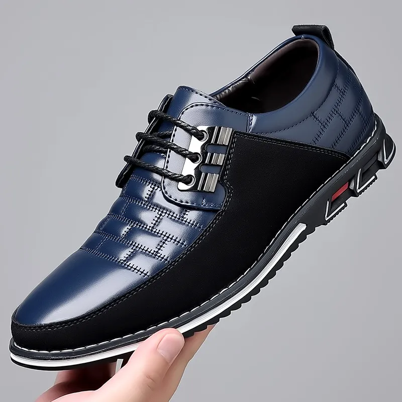 🔥Hot Sale🎁—50% OFF 🎉Men Splicing Non Slip Business Casual Comfortable Leather Oxfords