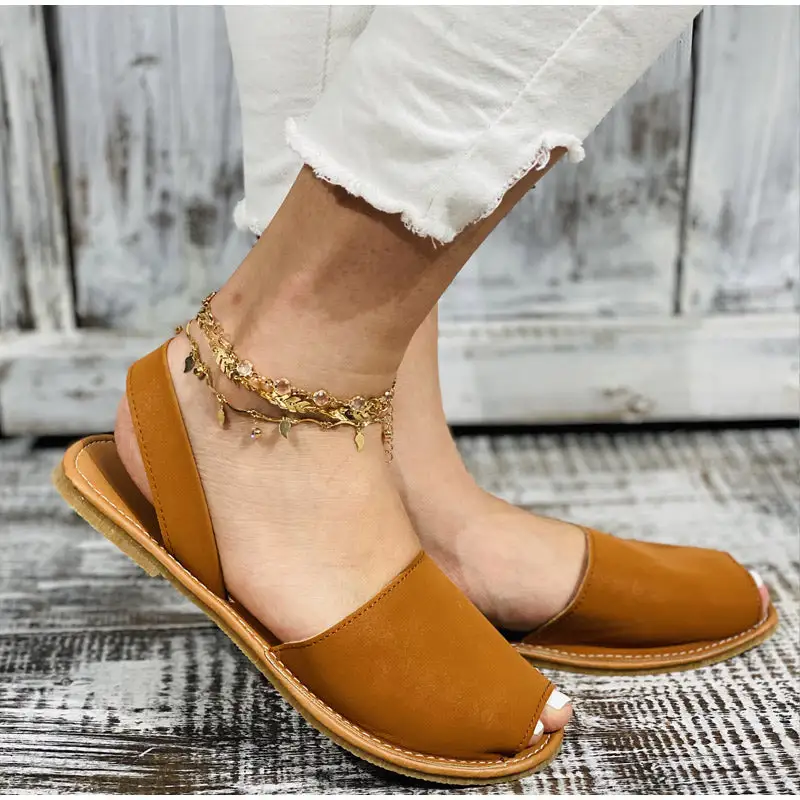 Cilool Flats Female Casual Peep Toe Sandals