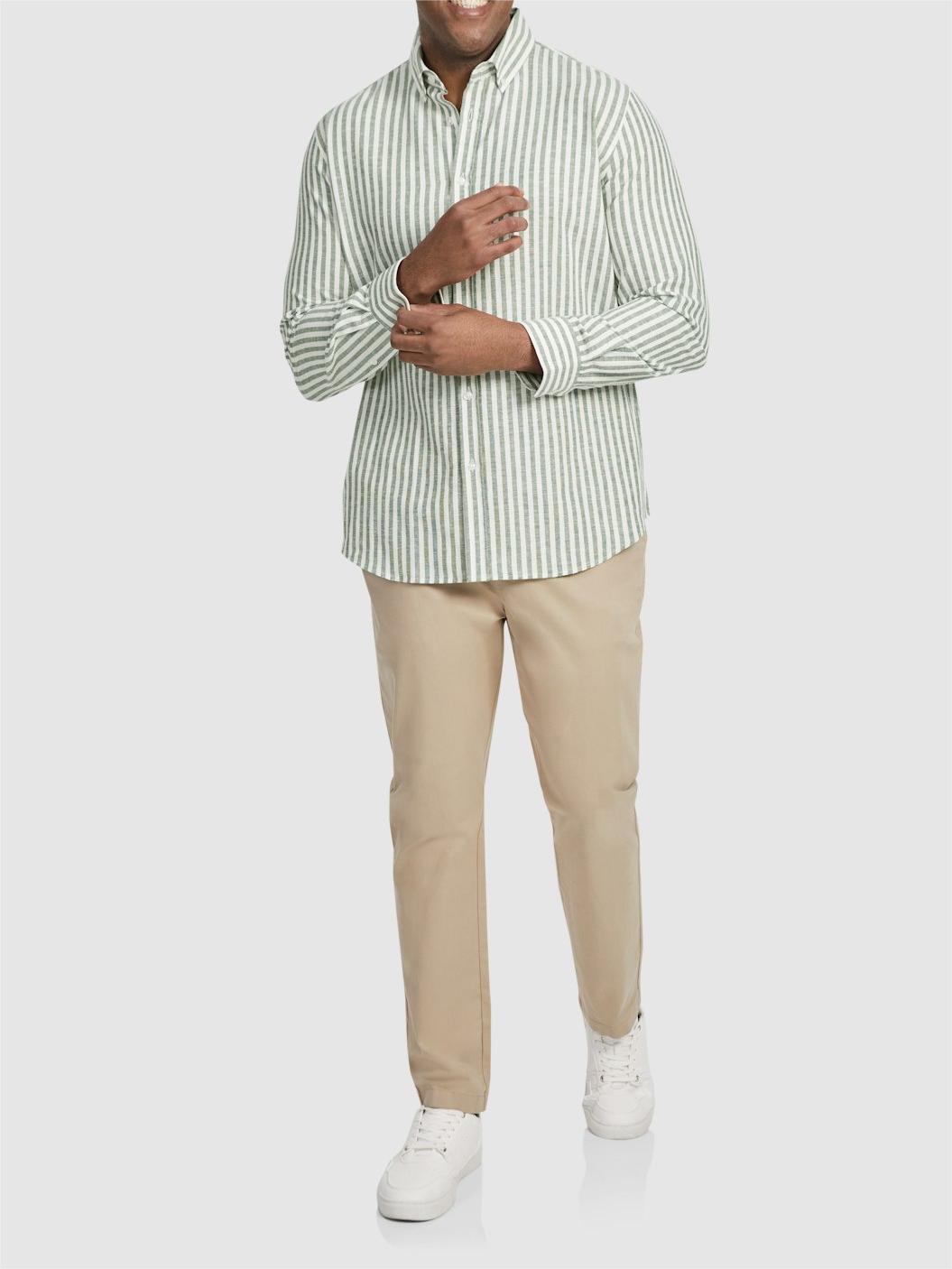 BLUE HOLIDAY STRIPE LINEN SHIRT