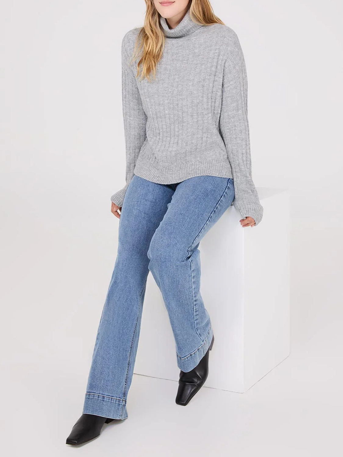 Ribbed Turtleneck Sweater