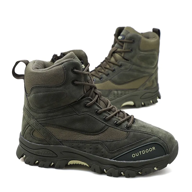 Men Waterproof Safety Work Boots Outdoor Trekking Combat Boots