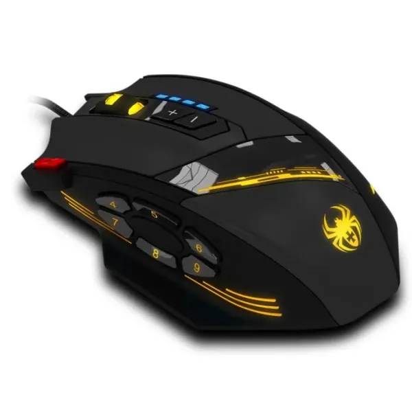 Zelotes C-12 Programmable Buttons LED Optical USB Custom Gaming Mouse Mice 8000 DPI Computer Table Ergonomic Silent For PC Laptop