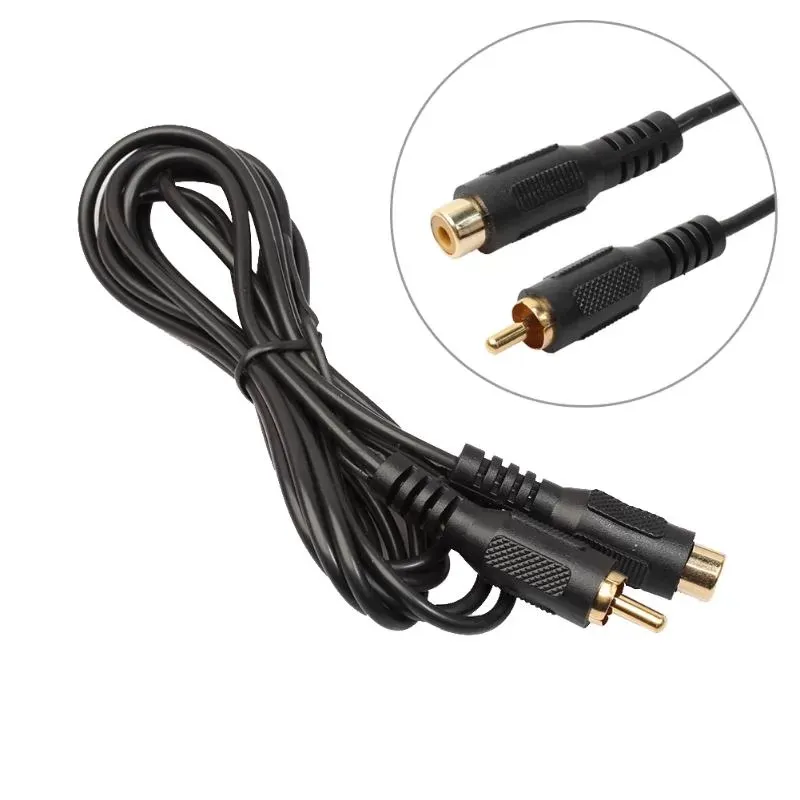 1.8m/4.5m/7.6m RCA Male to Single RCA Female Single Phono RCA Audio Composite Extension Cables Cord Wire Line for DVD Players TV